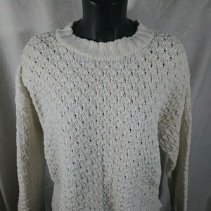 A New Day - Sweater Women's XL - Chunky Knit - Side Slits - Ivory